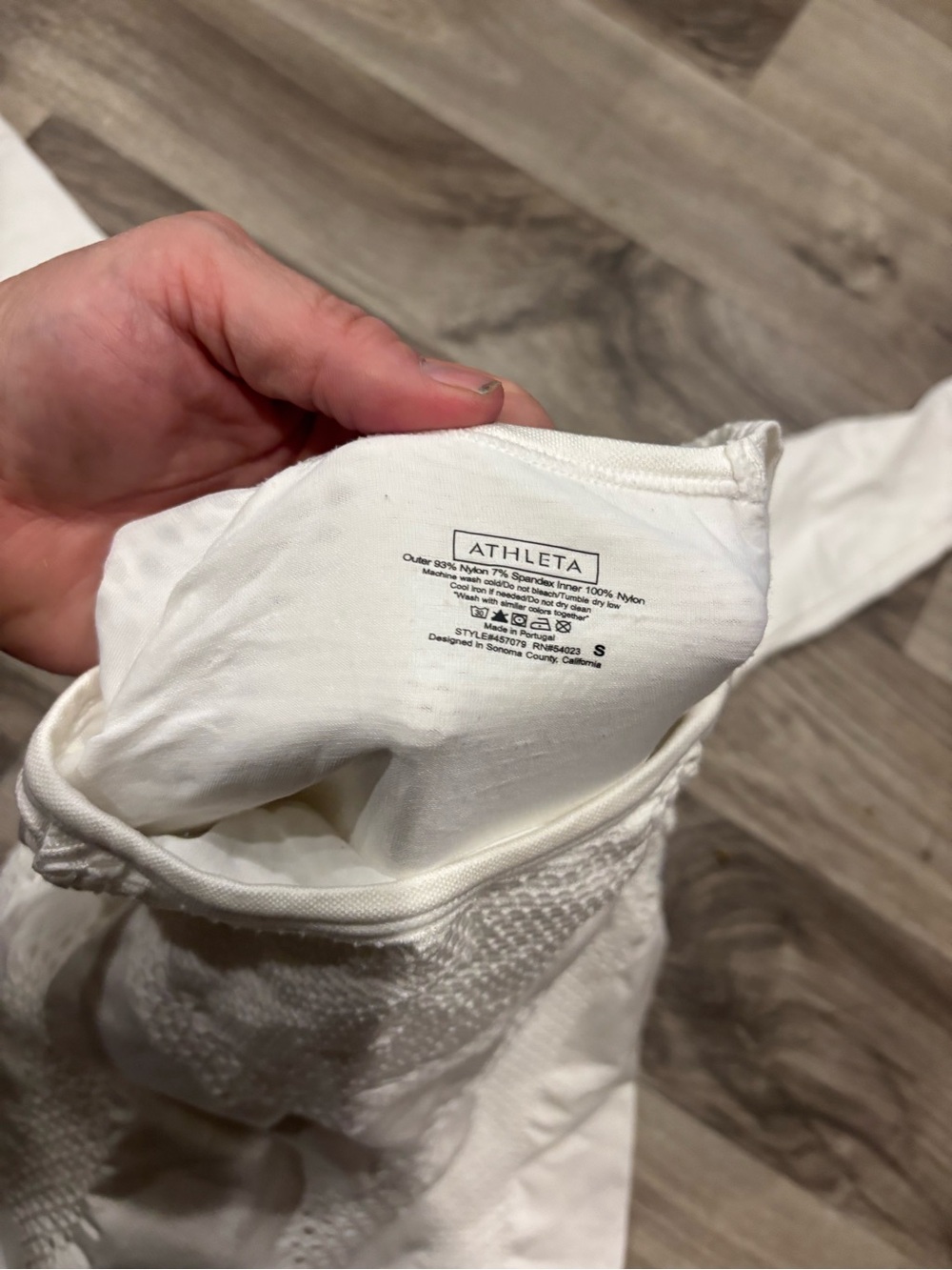 Athleta White Open-Knit Crewneck Sweatshirt - Picture 8 of 10